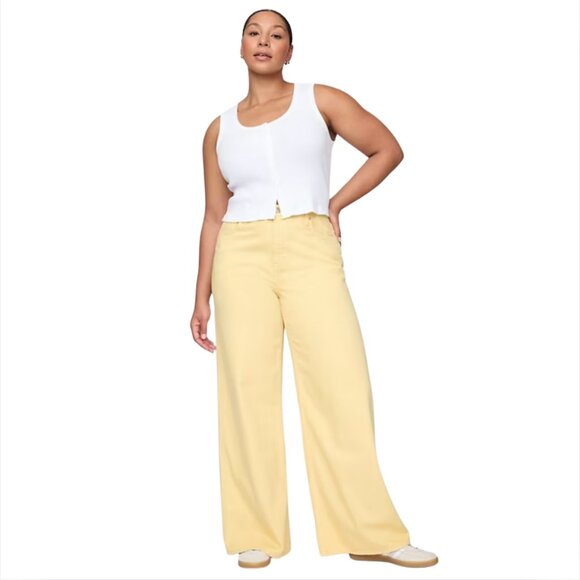 GAP Straw Yellow UltraSoft Baggy Mid Rise Jeans 29/8R - Picture 6 of 15